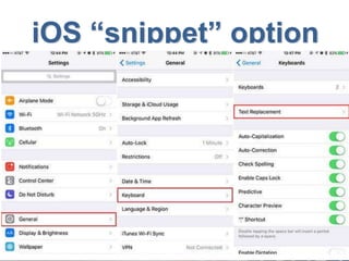 www.techshow.com
#ABATECHSHOW
iOS “snippet” option
 