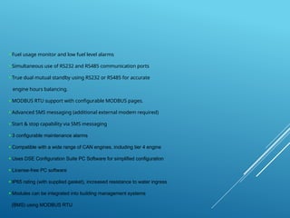 Dse Engine File Update DSE Control Systems - Single Genset Application - June 2018.pptx