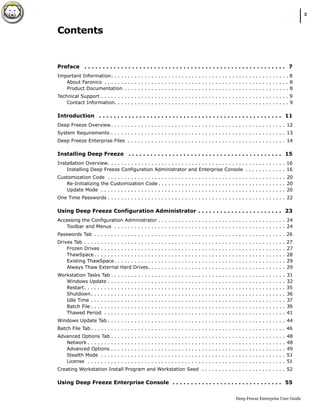 Faronics Deep Freeze Server Enterprise User Guide | PDF