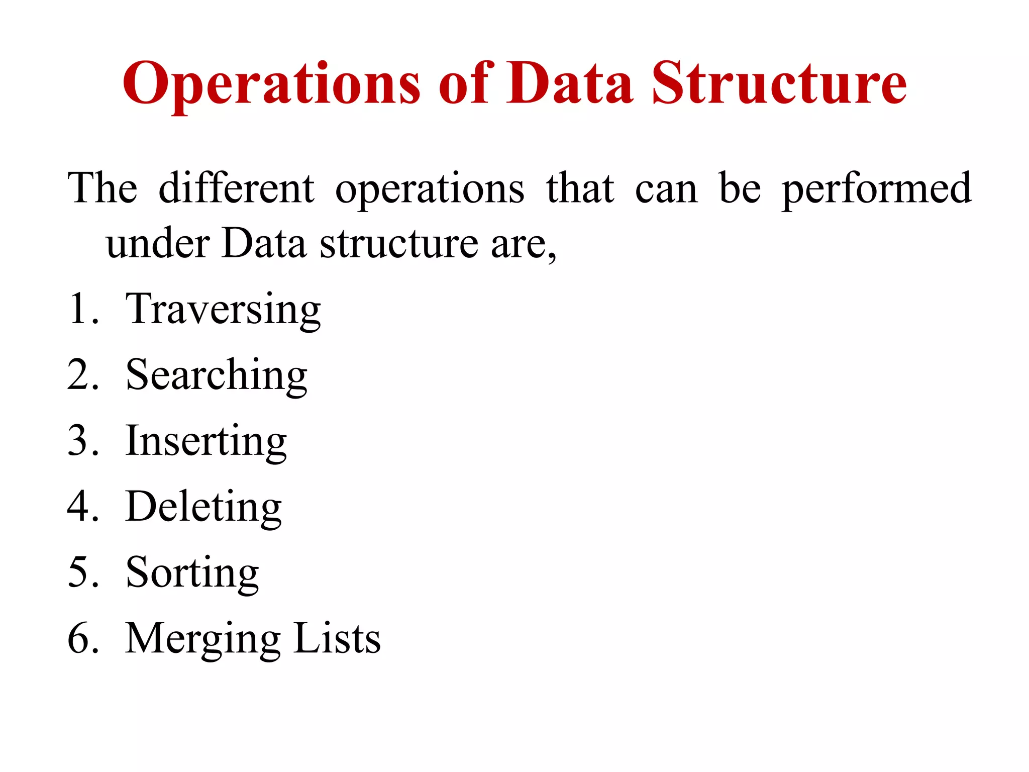 Data structures - unit 1 | PPTX