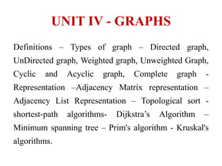 Data structures - unit 1 | PPTX