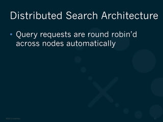 ©2012 DataStax 31
•  Query requests are round robin’d
across nodes automatically
Distributed Search Architecture
 