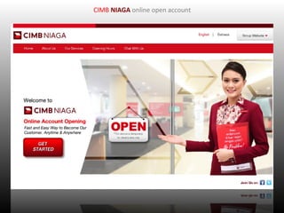 CIMB NIAGA online open account
 