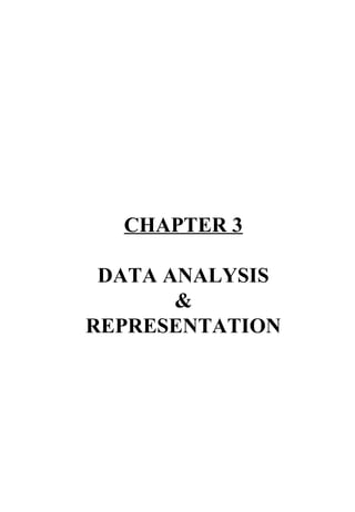 CHAPTER 3
DATA ANALYSIS
&
REPRESENTATION
 