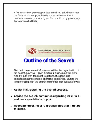 D Shefrin &amp; Associates Search Brochure