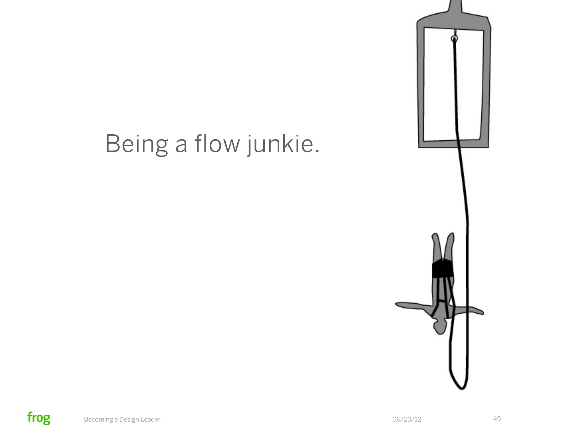 Addiction to being in control.




Becoming a Design Leader                       06/23/12   49
 