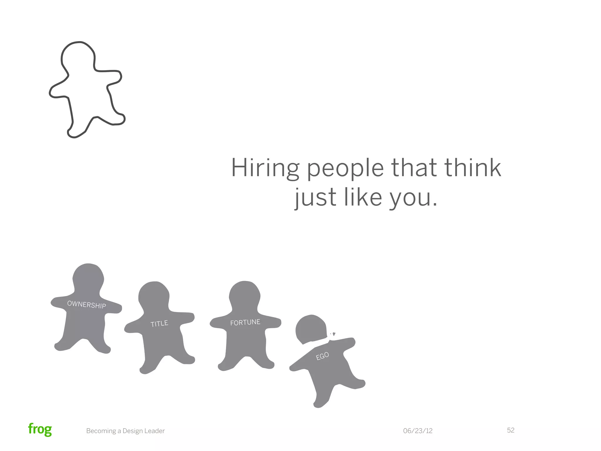 Focusing the spotlight
   on your team.




Becoming a Design Leader   06/23/12   52
 