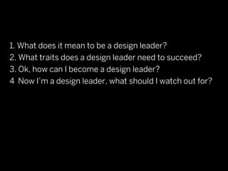 Becoming a Design Leader