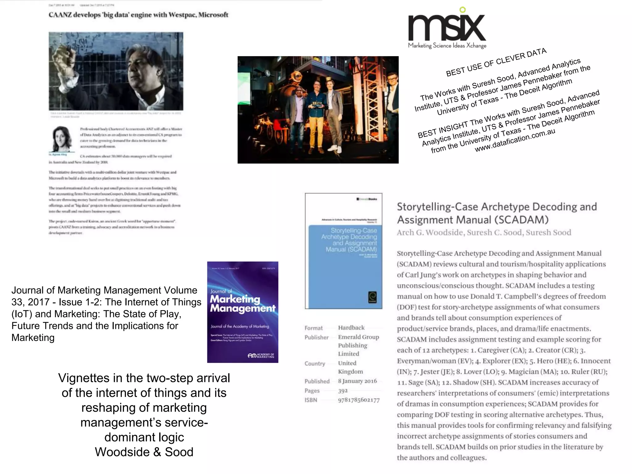 Vignettes in the two-step arrival
of the internet of things and its
reshaping of marketing
management’s service-
dominant logic
Woodside & Sood
Journal of Marketing Management Volume
33, 2017 - Issue 1-2: The Internet of Things
(IoT) and Marketing: The State of Play,
Future Trends and the Implications for
Marketing
 