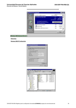 UPC - Soporte: Norma Instalación y configuración de equipos