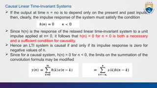 LTI SYSTEM and PROPERTIES OF LINEAR TIME INVARIANT SYSTEM | PPTX