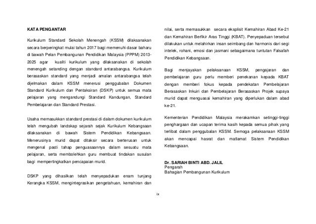 DSKP KSSM BAHASA MELAYU TINGKATAN 1