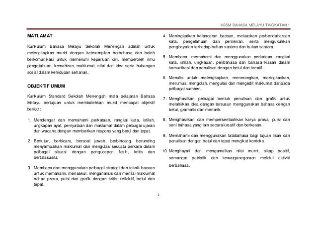 Dskp Kssm Bahasa Melayu Tingkatan 1