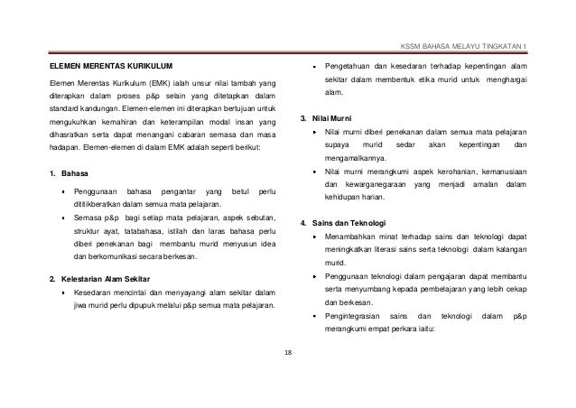 Dskp kssm bahasa melayu tingkatan 1