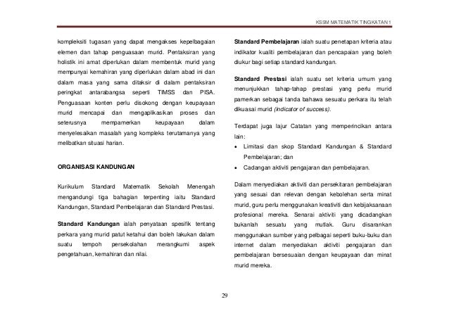 Dskp Matematik Kssm Tingkatan 1