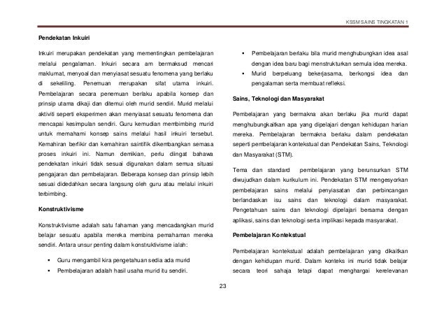 DSKP SAINS TINGKATAN 1