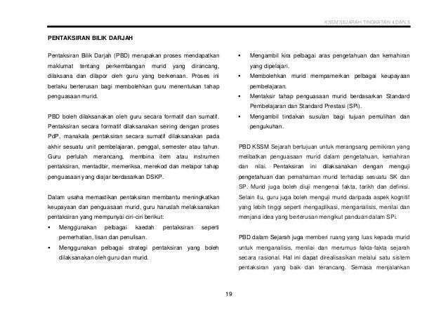 Dskp Kssm Sejarah Tingkatan 4 Dan 5