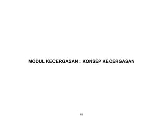 65
MODUL KECERGASAN : KONSEP KECERGASAN
 