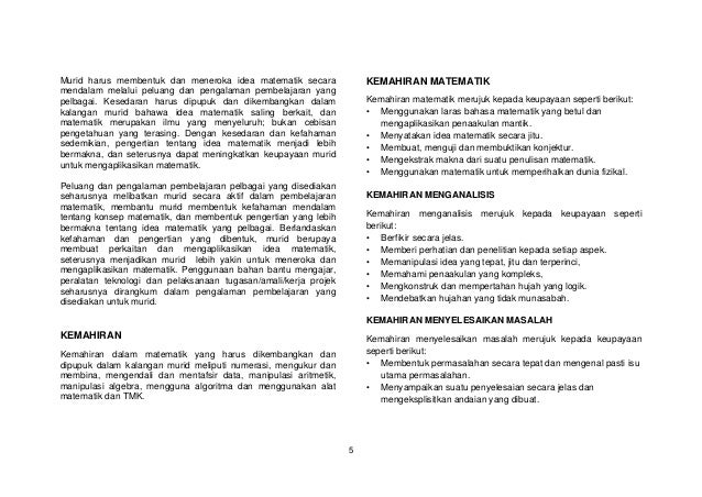 Dskp matematik sk tahun 4