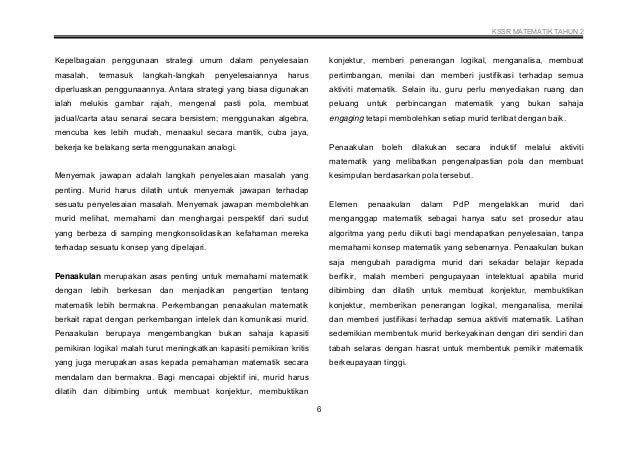 Dskp Matematik Tahun 2