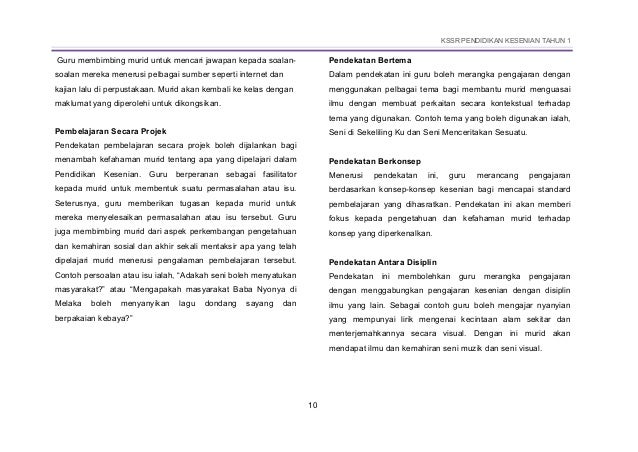 Dskp pendidikan kesenian tahun 1
