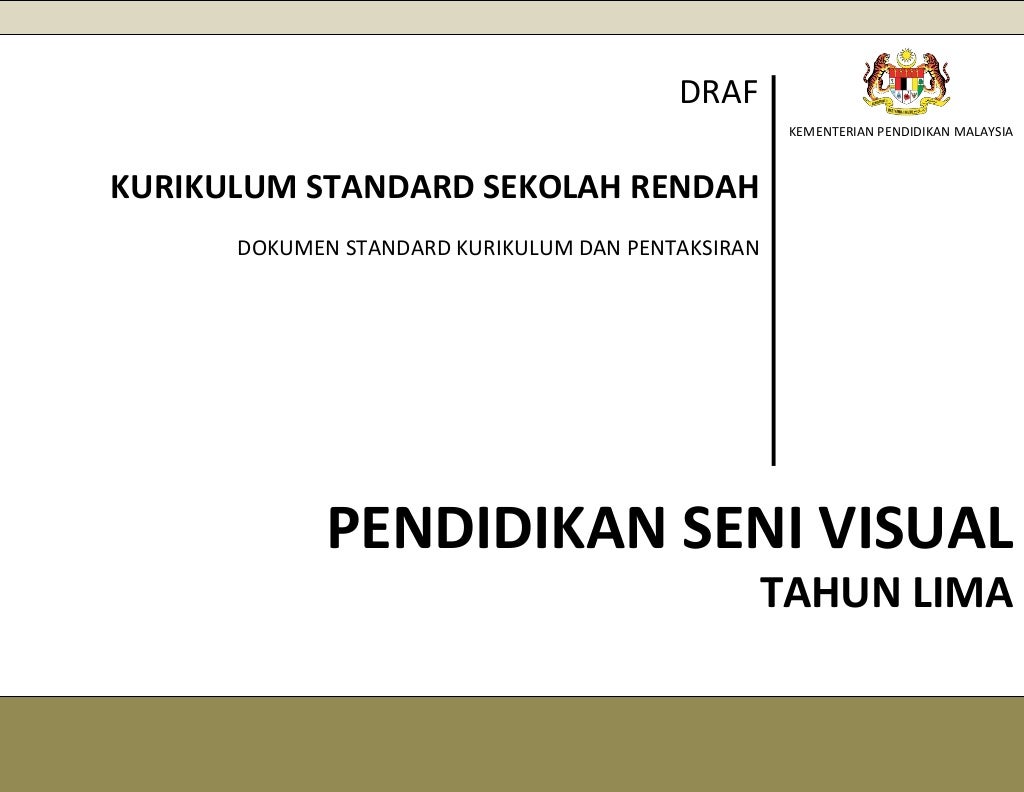 Dskp pendidikan seni visual tahun 5