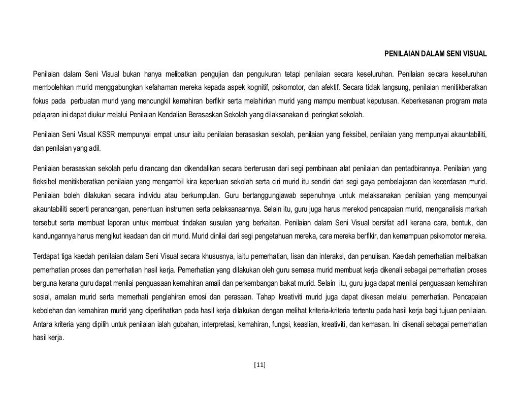 Dskp pendidikan seni visual tahun 5