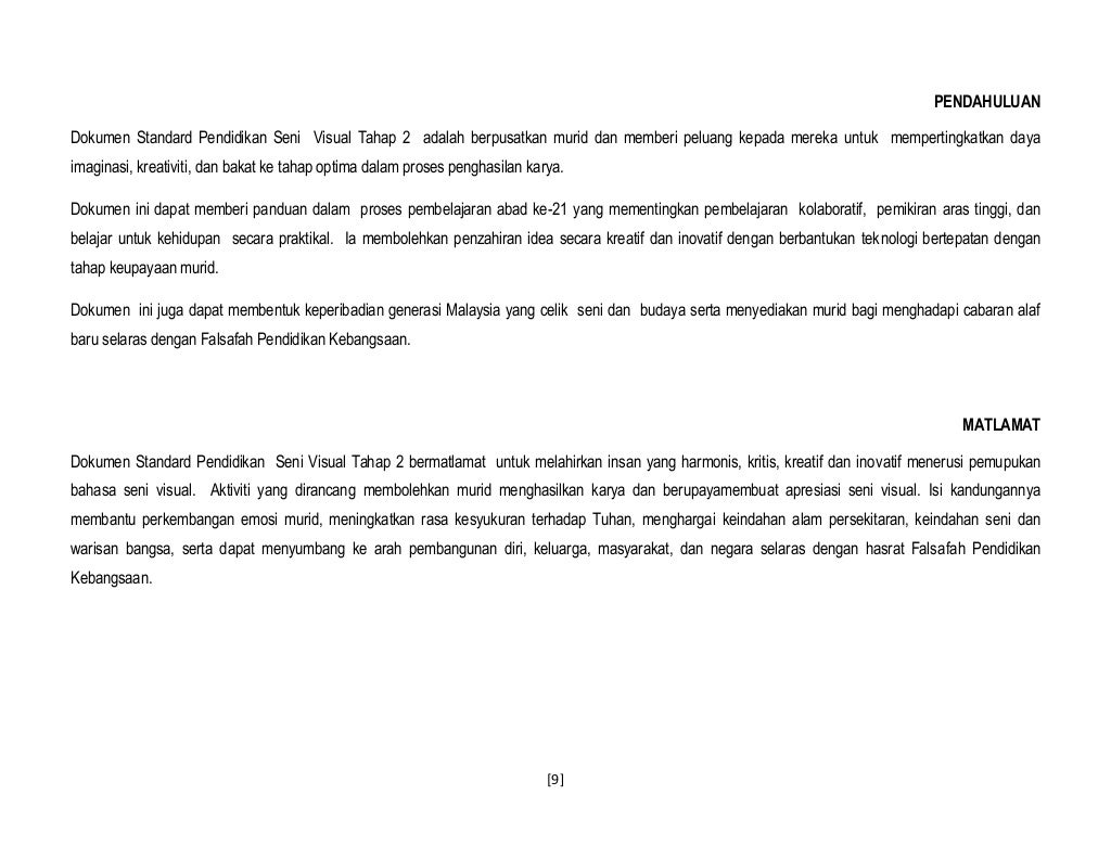 Dskp pendidikan seni visual tahun 5