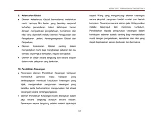 KSSM MPEI PERNIAGAAN TINGKATAN 4
14
9. Kelestarian Global
 Elemen Kelestarian Global bermatlamat melahirkan
murid berdaya fikir lestari yang bersikap responsif
terhadap persekitaran dalam kehidupan harian
dengan mengaplikasi pengetahuan, kemahiran dan
nilai yang diperoleh melalui elemen Penggunaan dan
Pengeluaran Lestari, Kewarganegaraan Global dan
Perpaduan.
 Elemen Kelestarian Global penting dalam
menyediakan murid bagi menghadapi cabaran dan isu
semasa di peringkat tempatan, negara dan global.
 Elemen ini diajar secara langsung dan secara sisipan
dalam mata pelajaran yang berkaitan.
10. Pendidikan Kewangan
 Penerapan elemen Pendidikan Kewangan bertujuan
membentuk generasi masa hadapan yang
berkeupayaan membuat keputusan kewangan yang
bijak, mengamalkan pengurusan kewangan yang
beretika serta berkemahiran menguruskan hal ehwal
kewangan secara bertanggungjawab.
 Elemen Pendidikan Kewangan boleh diterapkan dalam
p&p secara langsung ataupun secara sisipan.
Penerapan secara langsung adalah melalui tajuk-tajuk
seperti Wang yang mengandungi elemen kewangan
secara eksplisit, pengiraan faedah mudah dan faedah
kompaun. Penerapan secara sisipan pula diintegrasikan
melalui tajuk-tajuk lain merentas kurikulum.
Pendedahan kepada pengurusan kewangan dalam
kehidupan sebenar adalah penting bagi menyediakan
murid dengan pengetahuan, kemahiran dan nilai yang
dapat diaplikasikan secara berkesan dan bermakna.
 