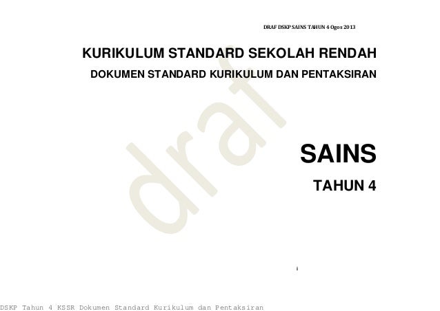 Dskp Sains Tahun 4