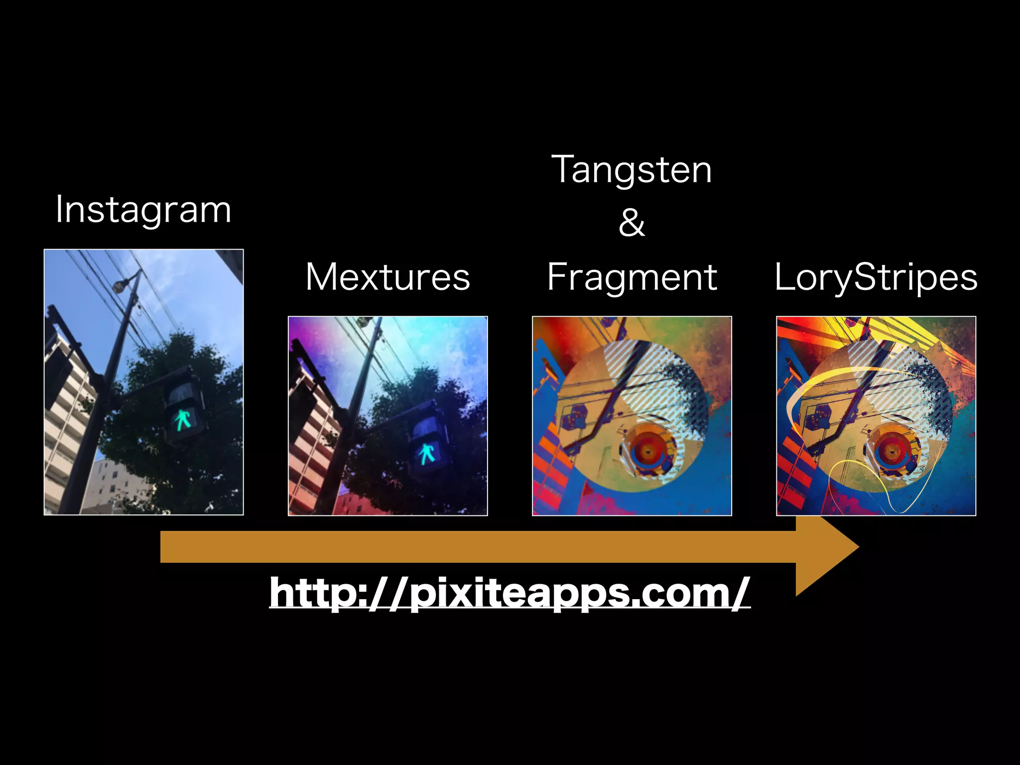 Instagram
Mextures
Tangsten
&
Fragment LoryStripes
http://pixiteapps.com/
 