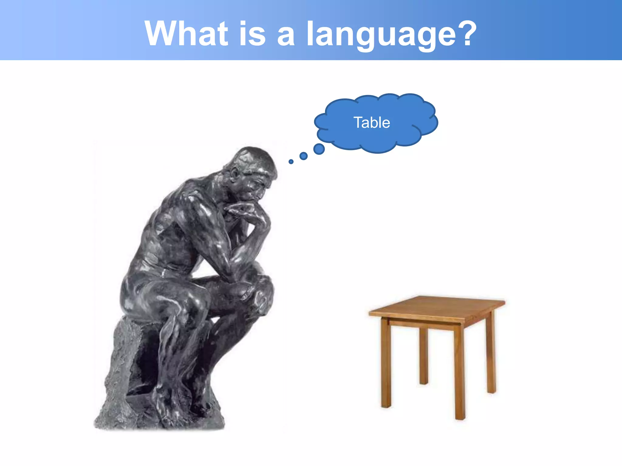 What is a language?

           Table
 