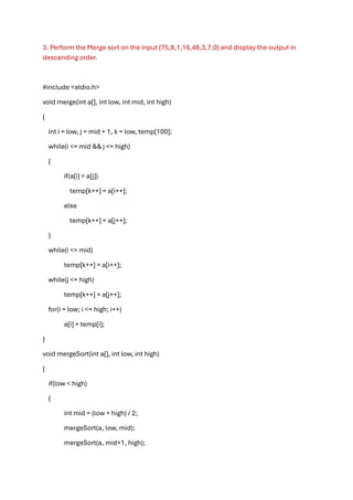 Comprehensive C Programming Examples: Sorting, Data Structures, and ...