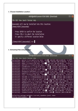 2
3. Choose Installation Location:
4. Extracting Files and packages:
 