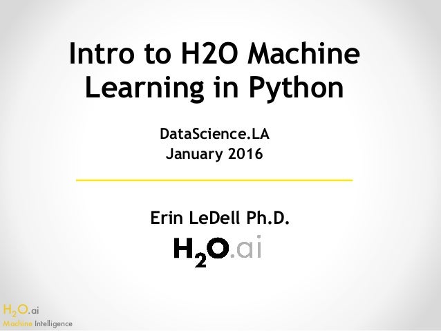 h2o machine learning python