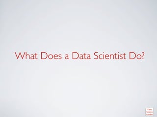 What Does a Data Scientist Do?	

 