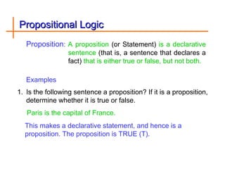 Propositional Density Examples Comprehensive Introduction to Discrete Structures and Logic in Computer ...