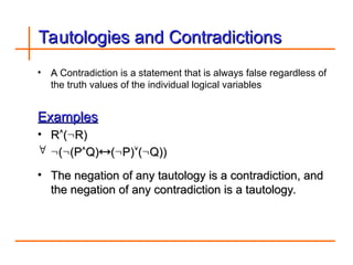 Contradictory Statement Examples Discrete mathematics with applications by Susanna notes | PPT