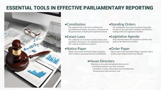 Elevating Legislative Reporting: Tools and Techniques | PPTX