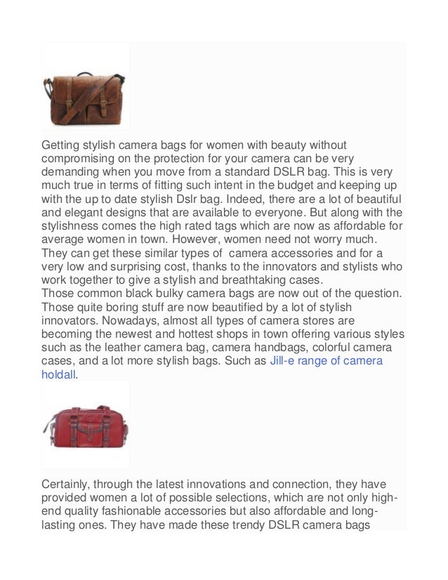 DSLR Camera Bags for Women