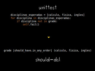 unittest




should-dsl
 
