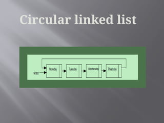 Circular linked list
 