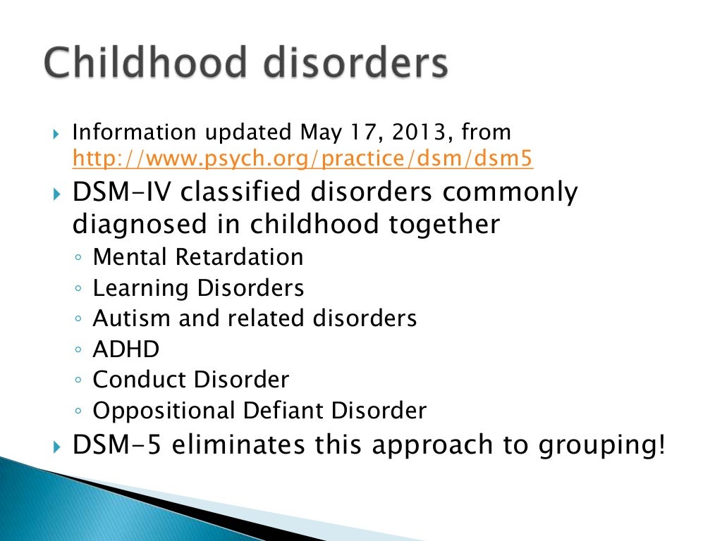 Dsm 5 childhood