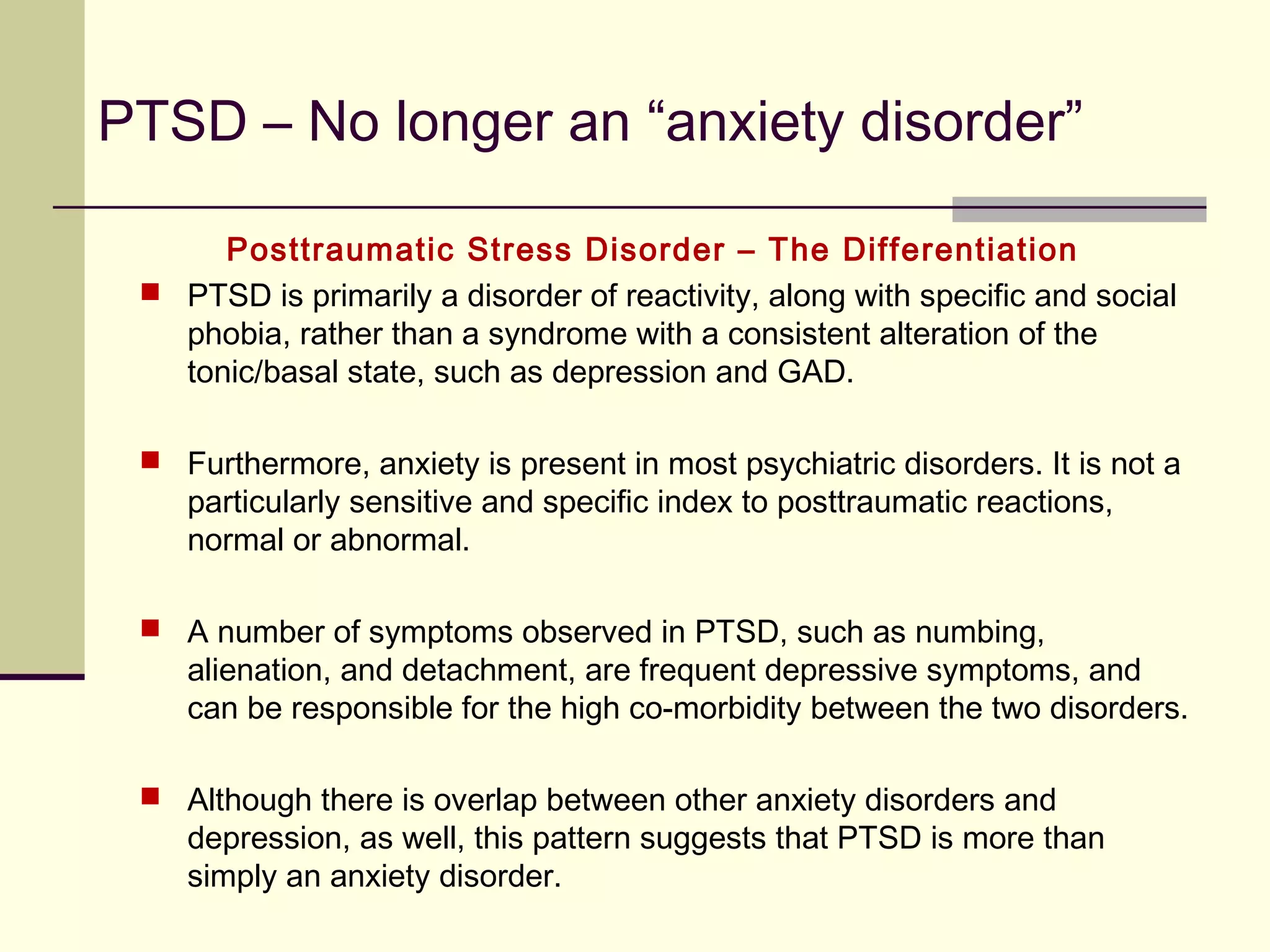 Bereavement Exclusion Dropped
The bereavement exclusion is omitted in DSM-5 for several reasons.
1.The first is to remove the implication that bereavement typically lasts
only 2 months when both physicians and grief counselors recognize
that the duration is more commonly 1–2 years.
2.Second, bereavement is recognized as a severe psychosocial
stressor that can precipitate a major depressive episode in a
vulnerable individual, generally beginning soon after the loss. When
major depressive disorder occurs in the context of bereavement, it
adds an additional risk for suffering, feelings of worthlessness,
suicidal ideation, poorer somatic health, worse interpersonal and work
functioning, and an increased risk for persistent complex
bereavement disorder, which is now described with explicit criteria in
Conditions for Further Study in DSM-5 Section III.
 