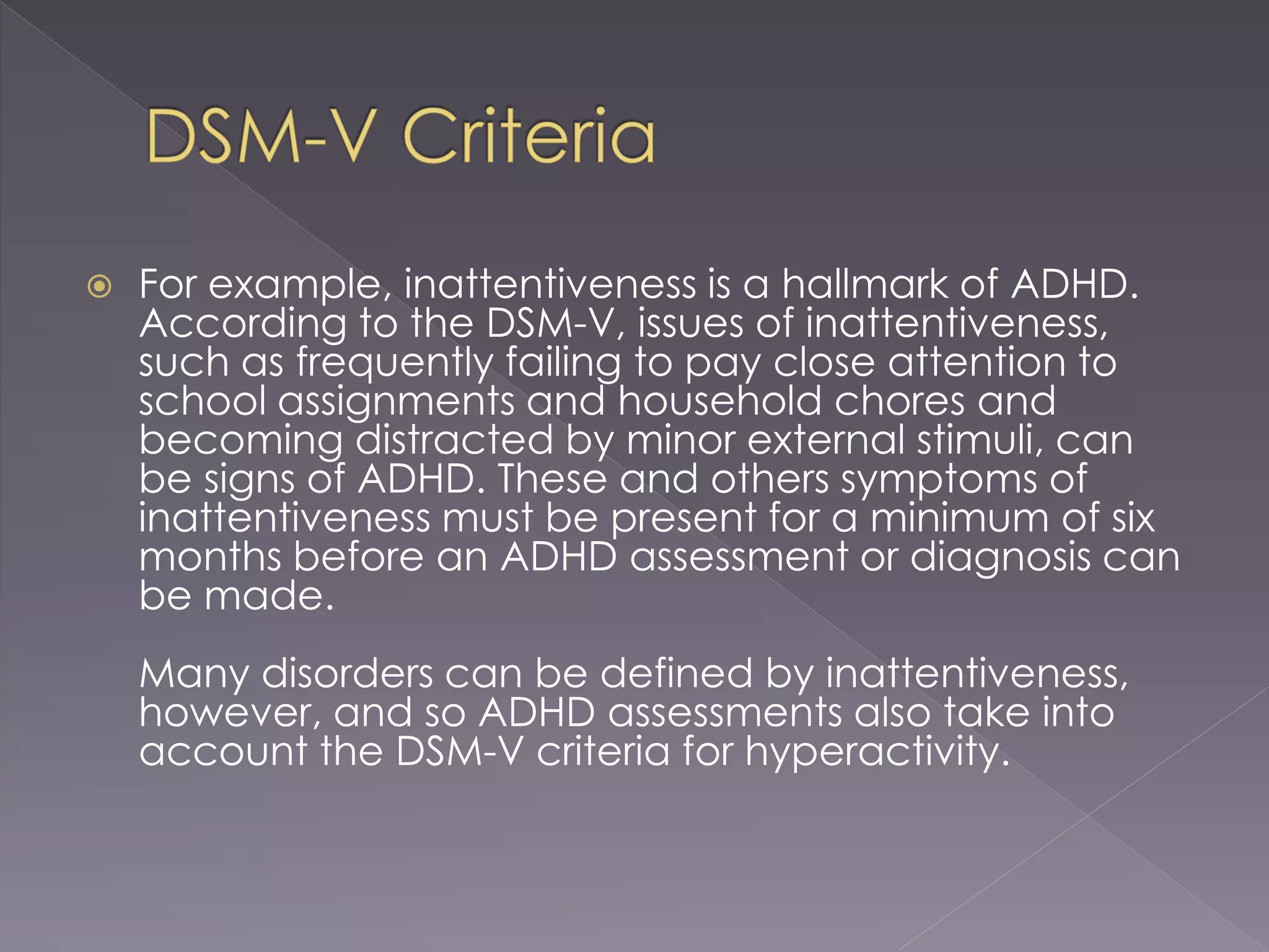 Dsm v criteria for adhd pptx