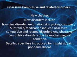 Ocd Specifiers Dsm 5 - An overview | PPTX