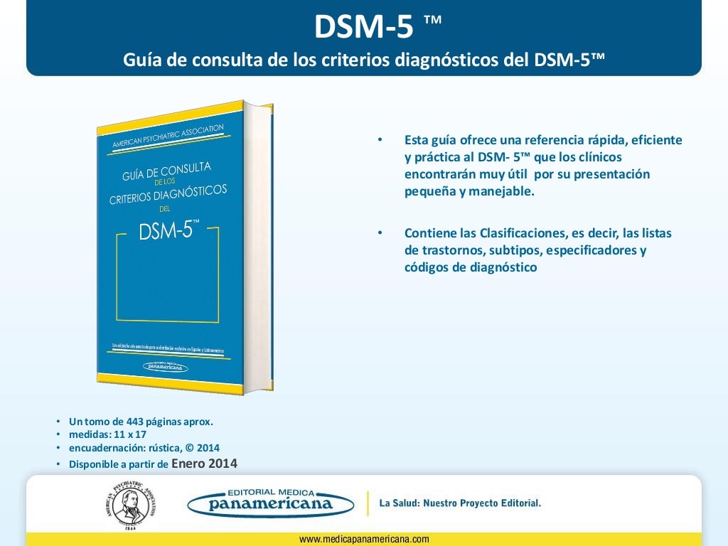 Manual Diagnóstico y Estadístico de los Trastornos Mentales Dsm 5