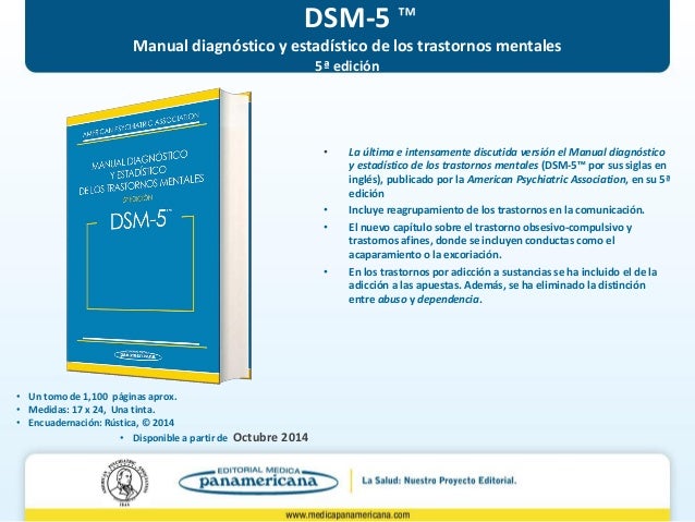 Manual Diagnóstico y Estadístico de los Trastornos Mentales Dsm 5