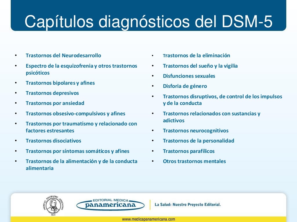 Manual Diagnóstico y Estadístico de los Trastornos Mentales Dsm 5
