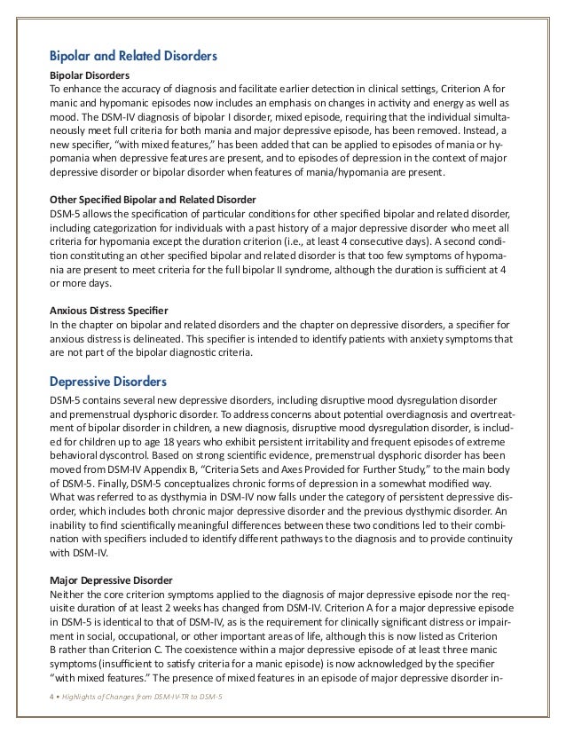 dsm 5 changes apa 2013 highlighted changes from the dsm iv tr 200 dsm iv tr